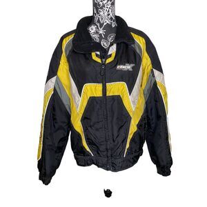 Castle X Platform Snowmobile Jacket Black Yellow Reflective Mens Small Winter